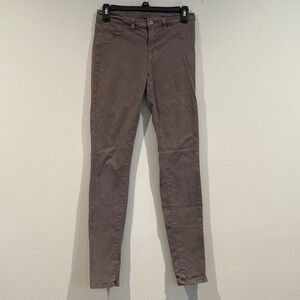 J Brand Solid Gray Denim Skinny Leg Jeans - Size 27